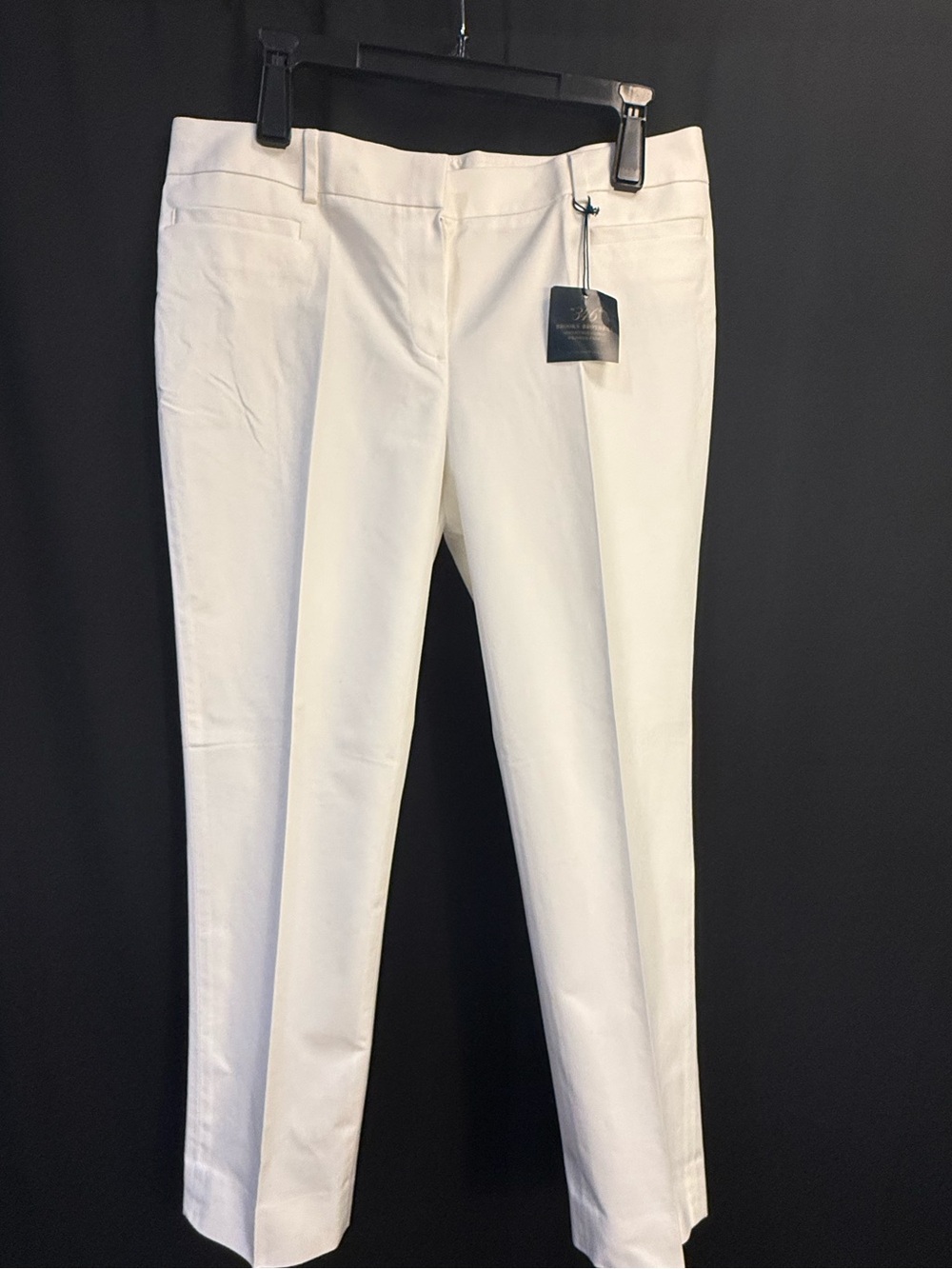 NWT Brooks Brothers 346 Natalie Fit White Chino Pants 10P | Wrinkle-Free Petite